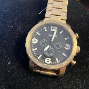Fossil Gold black face 50 mm (needs battery)